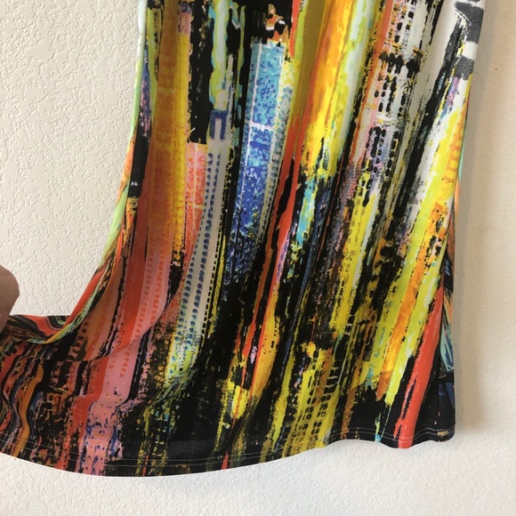 🆕OCEAN BLUE multicolor vertical print dress - Picture 8 of 9